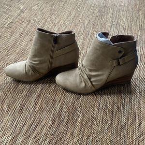Blowfish Ruched Wedge Booties